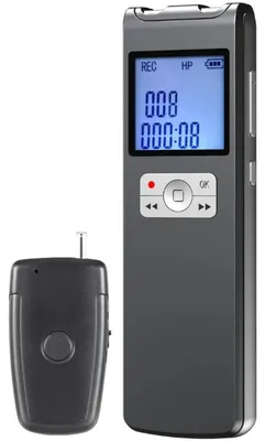 Image de Mini Reportofon Numérique iUni REP308, 8 Go, Microphone externe sans fil, Radio FM, Lecteur MP3, Activation vocale