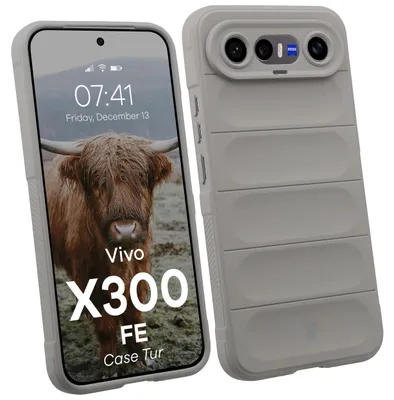 Produktbild von Robuste Handyhülle für Vivo X300 FE, Bizon Case Tur, Hellgrau