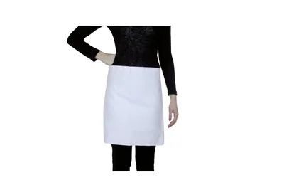 Produktbild von Arbeitsschürze Kochschürze Restaurantschürze Baumwolle Weiß 450x800mm