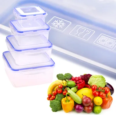 Produktbild von Plastikbehälter Für Lebensmittel Boxen Set 4 Stück Kamille