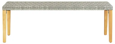 Obrázok produktu pre vidaXL Záhradná lavica 80 cm Poly ratan sivá