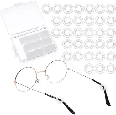 Produktbild von Dailygoods – Brillenoorkissen, 16 Paar – Rutschfestes Silikon – Weiche Brillenhaltungen – Ohrpolster – Brillenzubehör – Transparent