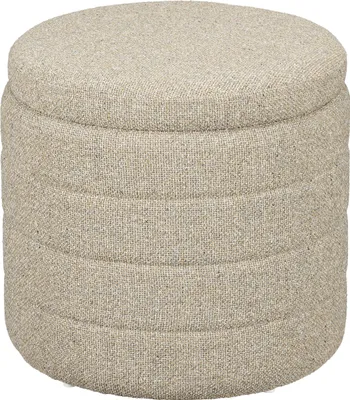 Produktbild von Mica Decorations Pouf mit Stauraum - H41 x Ø42 cm - Beige