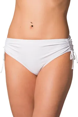 Produktbild von Aquarti Damen Bikinihose mit Raffung und Schnüren, Farbe: Weiß, Größe: 42
