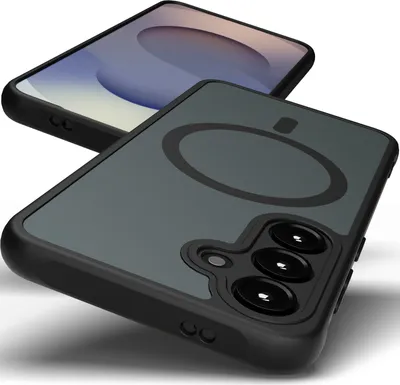 Produktbild von Hülle für Samsung Galaxy Schwarz Magnetische MagSafe Case für S23, S24, S25 + Ultra Kameraschutz Stoßfest Dünn Handyhülle : Samsung Galaxy S25