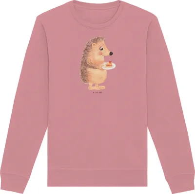 Produktbild von Mr. & Mrs. Panda Bio Sweatshirt Igel Kuchenstück Größe XXL - Canyon Pink - Geschenk, Pullover, Kuchen, Lustige Sprüche, Baumwoll, Organic, Torte, Geburtstagskuchen, Pulli