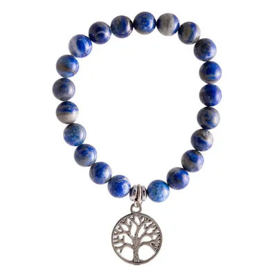 Immagine prodotto di Gioielli simbolici - Bracciale in sodalite con ciondolo Yggdrasil