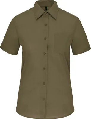 Image de Chemise à manches courtes en popeline de Kariban Coton polyester facile d'entretien pour femmes