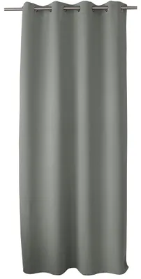 Verdunkelungsvorhang mit Ösen, grau, 140x240 cm, Polyester
