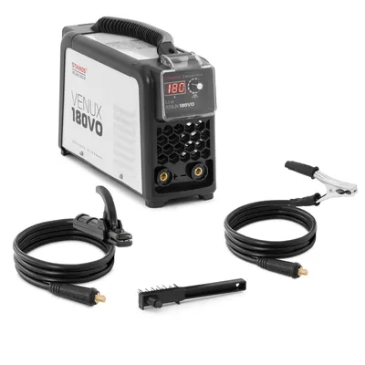 Zdjęcie produktu dla Spawarka elektrodowa Stamos Germany – 180 A – 60% cyklu pracy – IGBT – funkcja Anti-Stick – funkcja Hot Start – WIG LIFT – VRD
