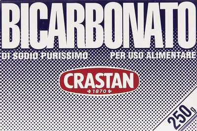 Produktbild von 6x Crastan Bicarbonato di sodio purissimo reines Natriumbicarbonat für den Heimgebrauch und für Lebensmittel 250g