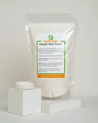 Produktbild von 2 kg Konjak Gum Pulver | Konjakwurzel | vegan | laktosefrei | buxtrade