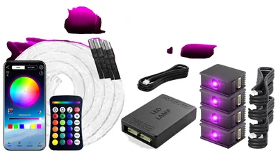 Obrázok produktu pre LED osvetlenie, aktivované zvukom, s diaľkovým ovládaním, RGBW, 600 kusov, dĺžka 1 meter