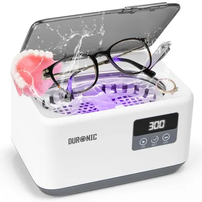 Produktbild von Duronic UC60 Ultraschallreiniger, Ultraschallgerät zur Reinigung für Brille, Schmuck und Zahnprothesen, Ultraschallreinigungsgerät als Schmuckreiniger