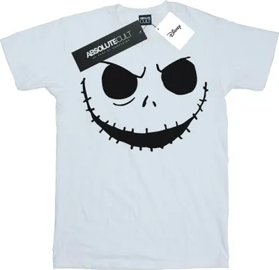 Produktbild von Disney - "Nightmare Before Christmas Jack's Face" T-Shirt für Herren BI43765 (S) (Weiß)