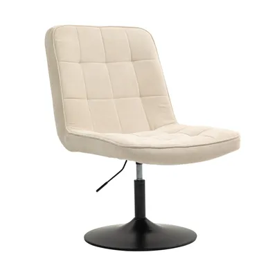 Produktbild von SVITA HENRY Loungestuhl Cocktailsessel Drehfuß Loungesessel Cordbezug Beige