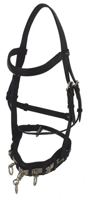 Produktbild von Kappzaum Leder Exclusiv Longiertrense Größe Pony, Vollblut oder Warmblut, Größe:Warmblut