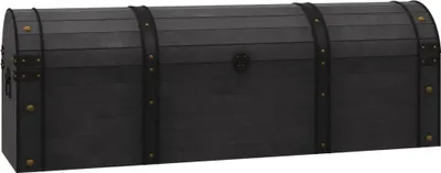 Image de Coffre de rangement Bois massif style vintage 120x30x40 cm