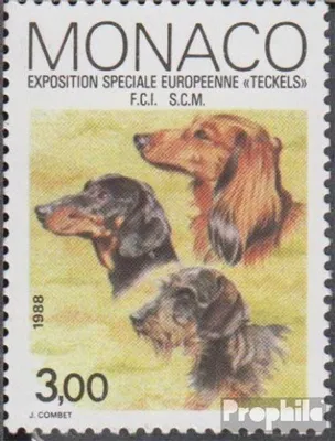 Produktbild von Briefmarken Monaco 1988 Mi 1857 (kompl.Ausg.) postfrisch Dackelausstellung