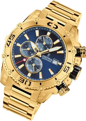 Produktbild von Festina Herren Armbanduhr Prestige F20492/2 Chronograph Edelstahl gelbgold IP