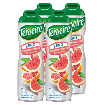 Produktbild von Teisseire Sirup Pink Grapefruit zero Zucker 600ml - Cocktails (4er Pack)