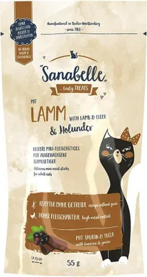 Obrázok produktu pre Sanabelle Snack mit Lamm & Holunder 20x55g