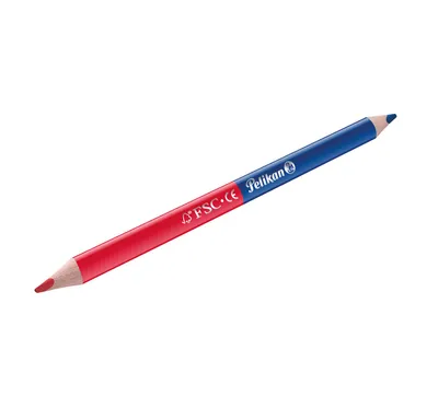 Produktbild von Buntstifte Rot+Blau dick, dreieckig