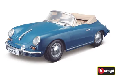 Produktbild von BBURAGO Porsche 356B Cabriolet, Oldtimer-Modell, Vormontiert, 1:18, Porsche 356B Cabriolet, Unisex, Metall, Kunststoff