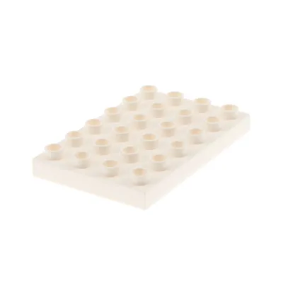 Produktbild von 1x Lego Duplo Bau Platte 4x6 weiß Stein Grundplatte 6330785 6208514 25549