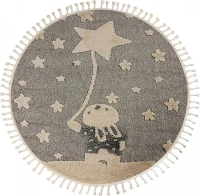 Productafbeelding van 133x133 (diameter) cirkel. Kinderen, losse vloerkleden. My Fano 393. Cirkel