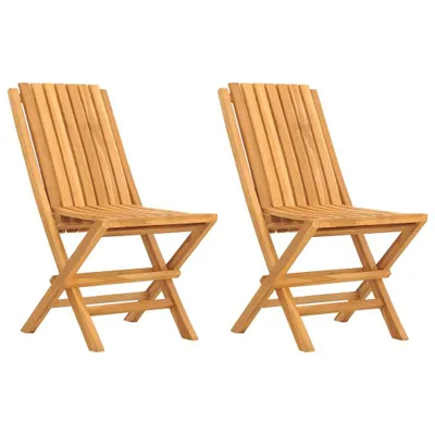 Immagine prodotto di vidaXL Sedie da giardino 2 pz. Pieghevoli 47x47x89 cm in legno massiccio di teak
