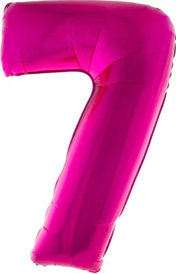 Produktbild von XXL Zahlen Folienballon 100 cm - Pink | Dekoration Geburtstag Jubiläum Zahlenballon Variante: Zahl 7