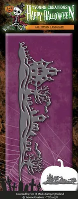 Produktbild von Stanzschablone - Yvonne Creations - Happy Halloween - Landscape