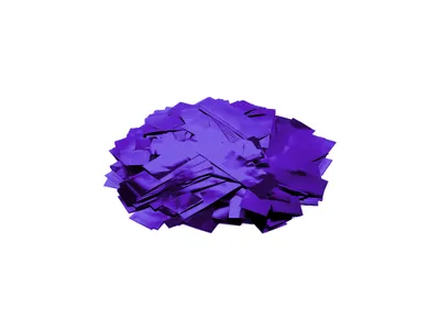 Zdjęcie produktu dla Metaliczne konfetti prostokątne 55x18mm, fioletowe, 1kg