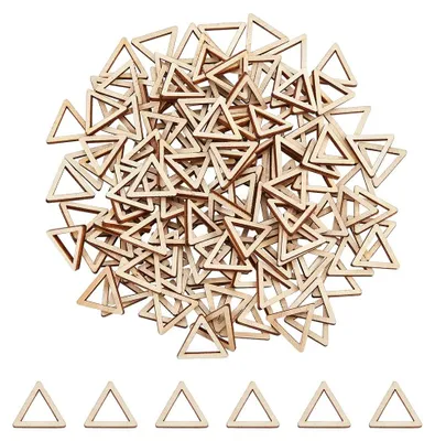 200 Dreieck Holzringe 17,5x20 mm für DIY Schmuck