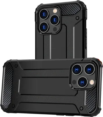 Produktbild von Gepanzerte Hülle Für Iphone 15 Pro Hybrid Armor - Schwarz
