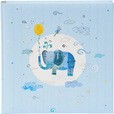 Produktbild von Goldbuch Fotoalbum Blue Elephant 30x31 cm mit Goldprägung und Pergaminseiten