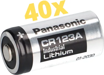 Immagine prodotto di 40x Panasonic 3V CR123A DL123A Batterien CR17345 Ultra Lithium Foto Bulk