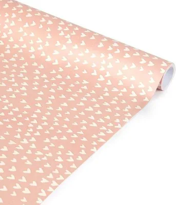Produktbild von Geschenkpapier 80g, 5m x 35cm, Herzenmuster, ideal für kleine Pakete