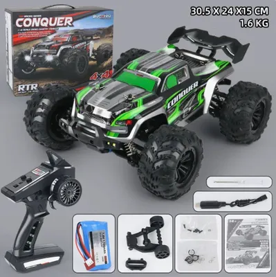 Produktbild von 4WD ferngesteuertes Offroad-RC-Hochgeschwindigkeits-Buggy-Truck 1:16 Super Brushless 70 km/h schnelles Drift-Rennspielzeug, 16102 grš¹n