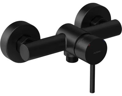 Wand-Duscharmatur, Schwarz Matt, Messing, 1-Griff