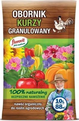 Zdjęcie produktu dla Florovit obornik kurzy worek 10l nawóz granulowany