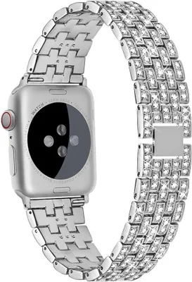 Produktbild von FFO2World Schmuck-Metallarmband für Apple Watch 38–42 mm & SE (Serie 1–11) – Elegant & langlebig – Silber