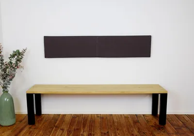 Produktbild von XXL Wandkissen mit Montage-Set 150cm x 30cm, Kunstlederbezug