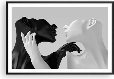 Produktbild von Gerahmtes Poster - Schwarzer Rahmen - Schwarz Weiß Statue - 91,5x61 cm - Wand Bild - Wanddeko - Wandbilder - Kunstposter - Wandposter - Bilderrahmen - Bilder - Kunstdruck - P2BAA91x61-4736