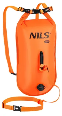 Produktbild von Schwimmsicherheitsboje mit 28-Liter-Trockensack und Rucksack