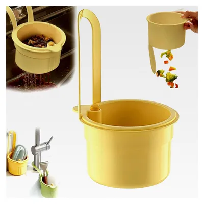 Produktbild von Sieb für Spülbecken, Einhängesieb für Wasserhahn, Abtropfsieb für Küchenspüle, Abnehmbarer Siebkorb für Essensreste, Abtropfbehälter für Waschbecken, Sieb zum Waschen in der Küche
