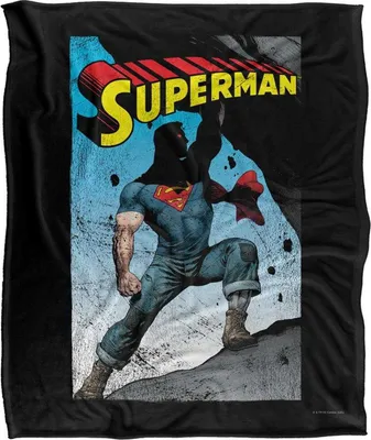 Image de Superman - Couverture "Alternate", Soyeux, Supersoft TV24005 (Taille unique) (Noir/Multicolore)