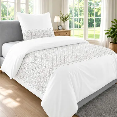 Produktbild von Malika® Bettwäsche 135x200 2 teilig | 100% Baumwolle | Bettwäsche Set mit 1 Bettbezug und 1 Kissenbezug, KI-generiertes Bild