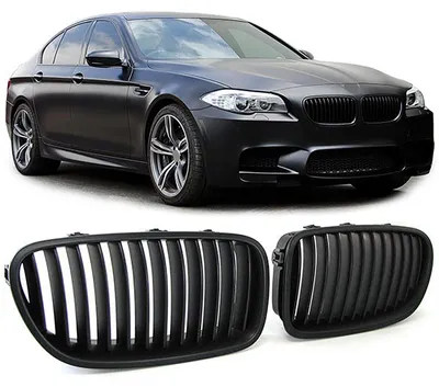 Sport Kühlergrill SCHWARZ MATT passend für BMW 5er F10 F11 ab 2010-2017 – Produktansicht